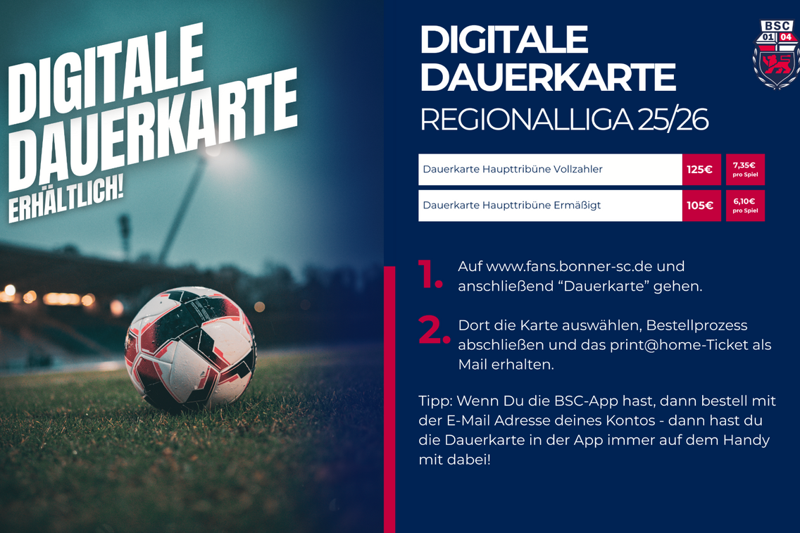 Foto zum Newsartikel Digitale Dauerkarte 25/26 erhältlich!
