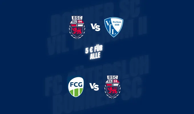 Nachholwoche gegen Bochum und Gütersloh