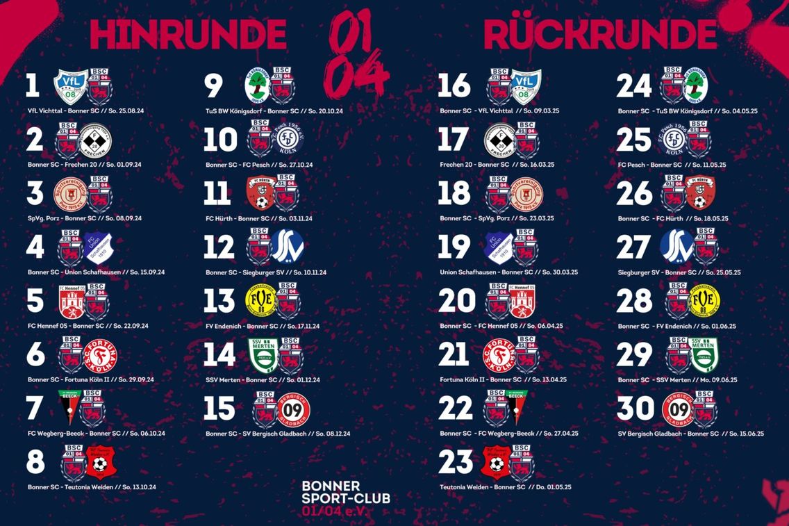Foto zum Newsartikel Spielplan der Mittelrheinliga verkündet