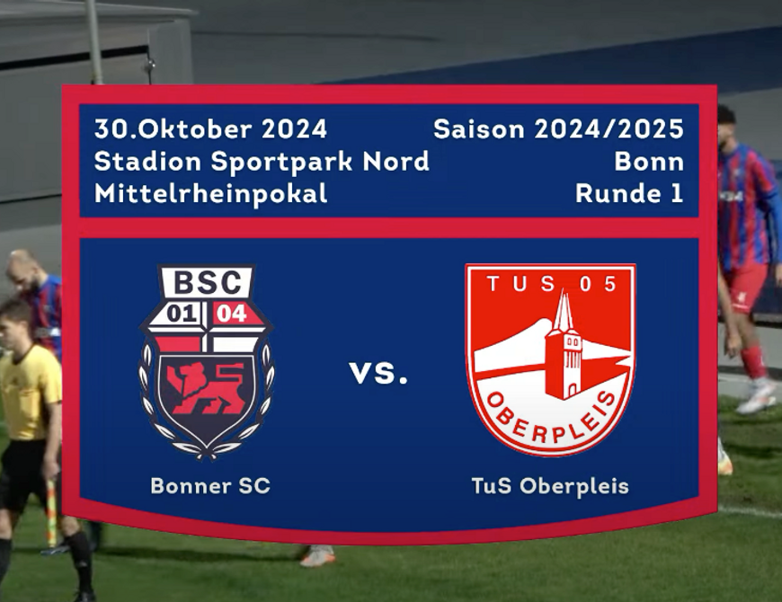 1. Pokalrunde Bonner SC - TuS Oberpleis 2-0