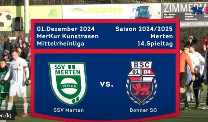Umkämpfter Sieg im Spitzenduell! | SSV Merten - Bonner SC