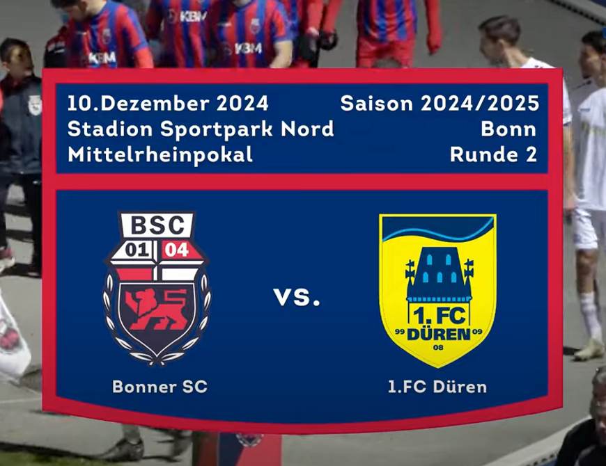 Mittelrheinpokal--Bonner SC vs. 1.FC Düren 1-2